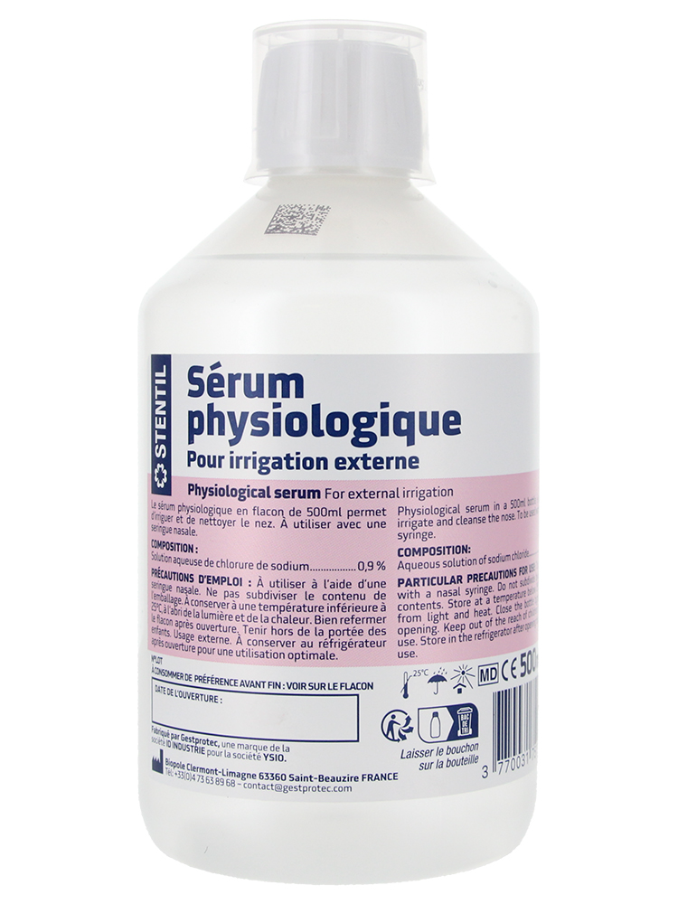 Stentil Sérum Physiologique pour Irrigation Externe 500 ml